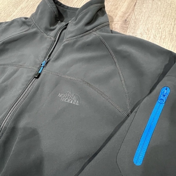 Men’s The North Face Medium Gray Blue HYVENT Half Zip Pullover Sweater Rainproof - Picture 4 of 8